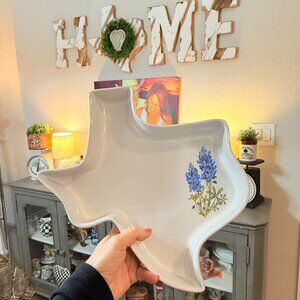 Frankoma Texas Bluebonnet Serving Dish Made in USA